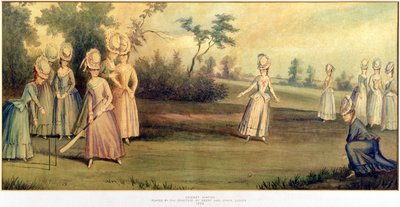 Cricket Match Played by the Countess of Derby and Other Ladies by Unbekannt Unbekannt